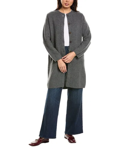 Vince Easy Wool-blend Car Coat In Animal Print