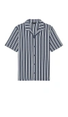 Vince Jacquard Stripe Button Down Shirt Venice Blue/blue Cloud In Venice Blue & Blue Cloud
