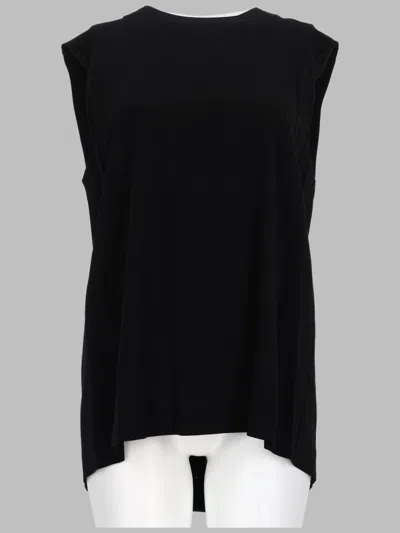 Vince Sleeveless Top With High Round Neckline In Black