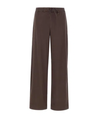 Vince Elastic Waist Casual Pants In Brown