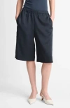 Vince Mid-rise Side Strap Drapey Shorts In Coastal