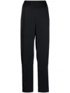 Vince Elasticated-waist Straight-leg Trousers In Schwarz