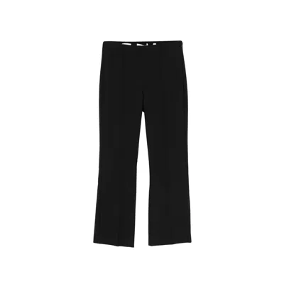 Vince Elasticated Waistband Cropped Trousers In Black