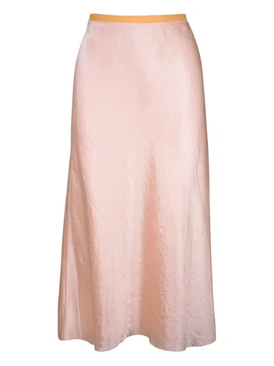 Vince Elasticated-waistband Skirt In Pink