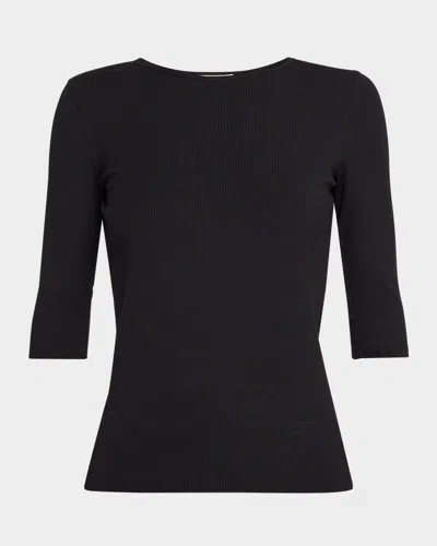 VINCE ELBOW-SLEEVE CREWNECK TEE