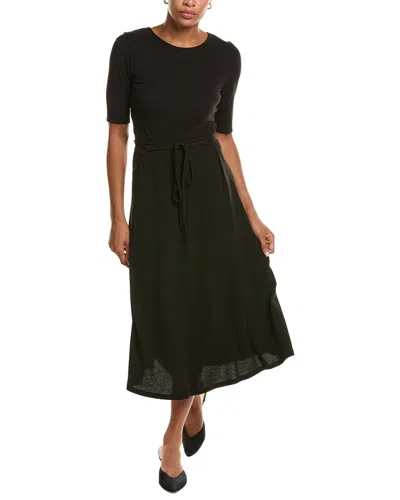 Vince Elbow Sleeve Dress In Black