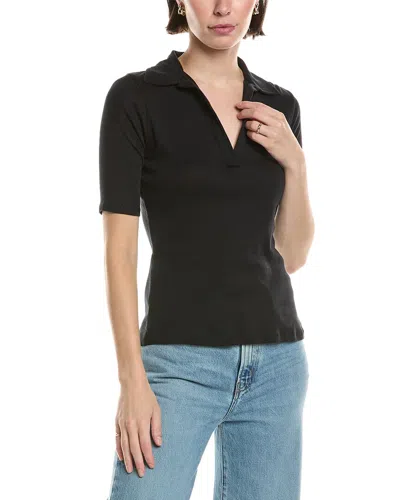 Vince Elbow-sleeve Polo Shirt