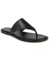 Vince Ellis Leather Slide Sandals In Black