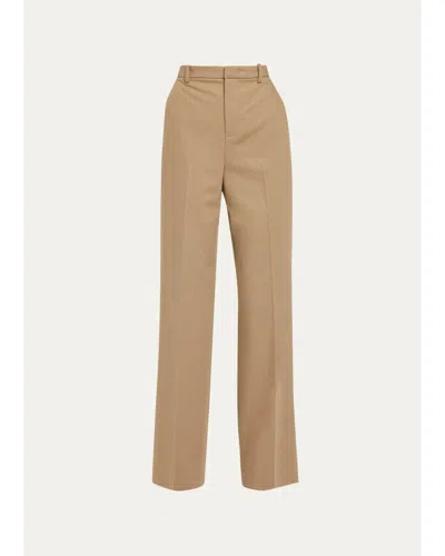 Vince Elsa High-rise Straight-leg Trousers In Neutral