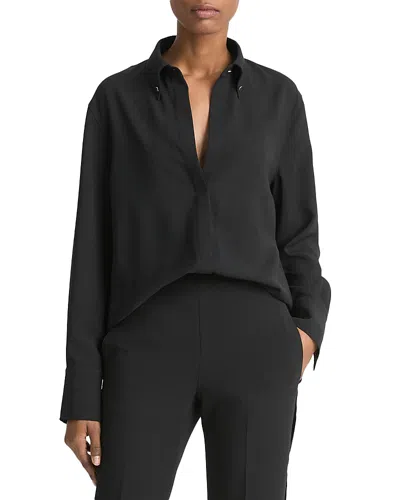 VINCE EMBELLISHED SPREAD COLLAR TOP