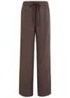 Vince Embellished Woven Trousers In Green