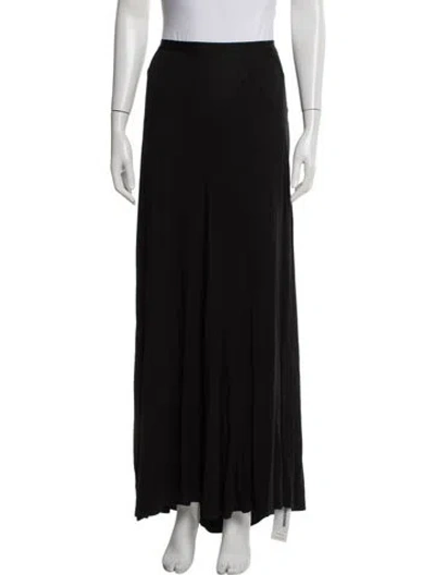 Pre-owned Vince Embroidered Accent Long Skirt In Black