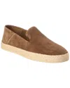 Vince Lakewood Suede Slip-on Sneaker In Brown