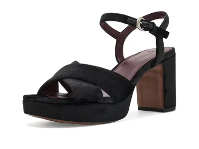 Vince Ericka Women's Sandals Black Velvet: 7 M, Leather/suede