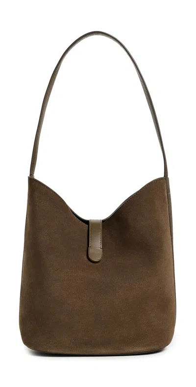 Vince Eris Medium Bucket Bag Moss Ochre