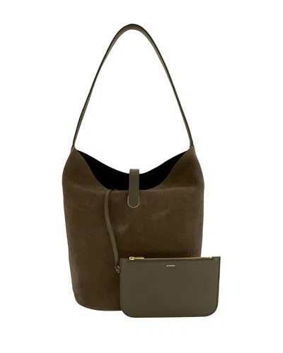 Vince Eris Suede Bucket Bag In Brown