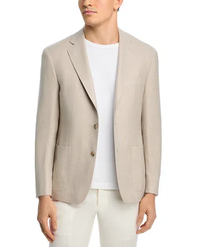 Vince Ermenegildo Zegna Cloth Wool, Silk & Linen Unstructured Slim Fit Sport Coat In Neutral