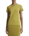 Vince Essential Crewneck Short-sleeve Cotton T-shirt In Green