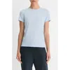 Vince Essential Crewneck Pima Cotton Tee In Porcelain Blue
