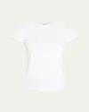 Vince Essential Crewneck Pima Cotton Tee In White