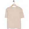 Vince Essential Elbow Length Sleeve Pima Cotton T-shirt In Pink