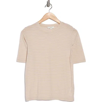 Vince Essential Elbow Length Sleeve Pima Cotton T-shirt In Pink