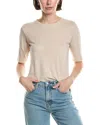 Vince Essential Elbow Sleeve T-shirt In Pink