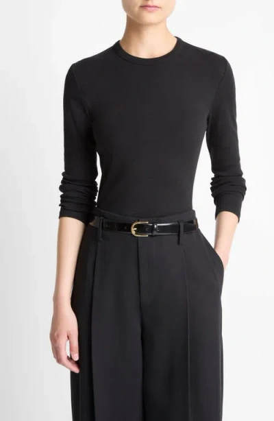 VINCE VINCE ESSENTIAL LONG SLEEVE PIMA COTTON & MODAL T-SHIRT