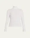Vince Essential Long Sleeve Turtleneck In White