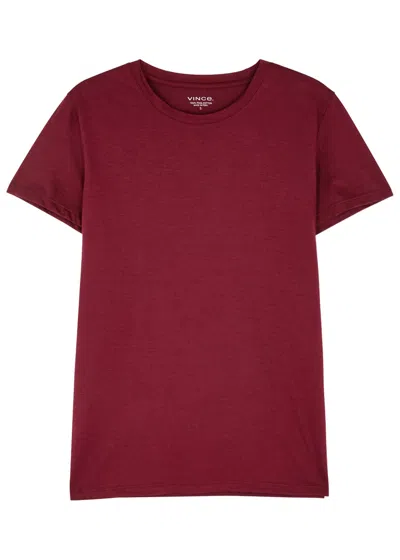 Vince Essential Pima Cotton T-shirt In Red