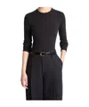 Vince Essential Pima Cotton-blend Long-sleeve T-shirt In Black