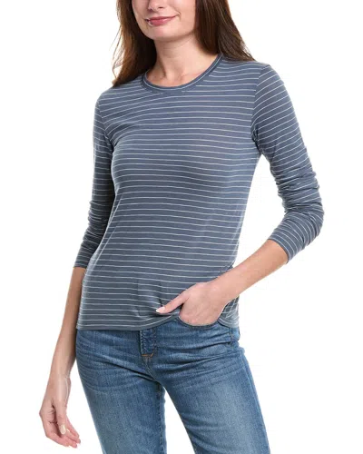 Vince Essential Stripe T-shirt In Blue