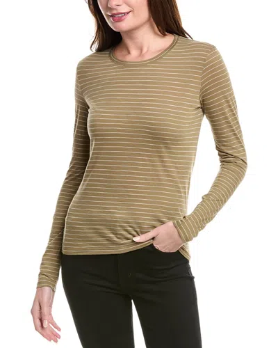 Vince Essential Stripe T-shirt In Green