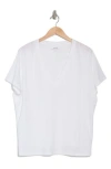 Vince Essential V-neck T-shirt In Optic White