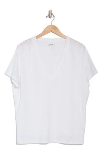 Vince Essential V-neck T-shirt In Optic White
