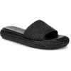 Vince Eva Womens Braided Manmade Slide Sandals In Black