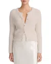 Vince Mother-of-pearl Eyelash Knit Cardigan In Light Birch Stone