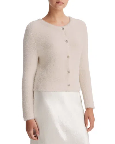 Vince Eyelash Cardigan In Neutral