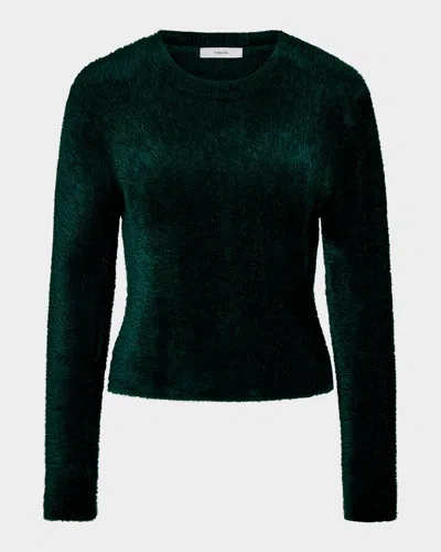 Vince Eyelash Crewneck Sweater In Black