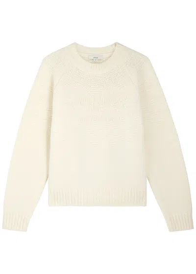Vince Fair Isle Wool Jumper In Ivory