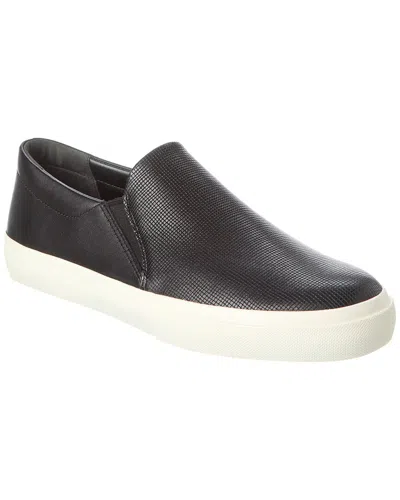 Vince Farran-b Leather Slip-on Sneaker In Black