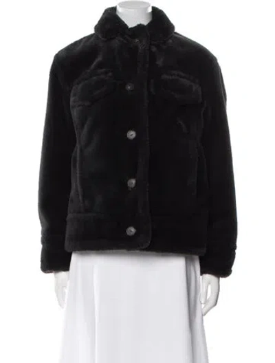 Pre-owned Vince Faux Fur Coat In Black