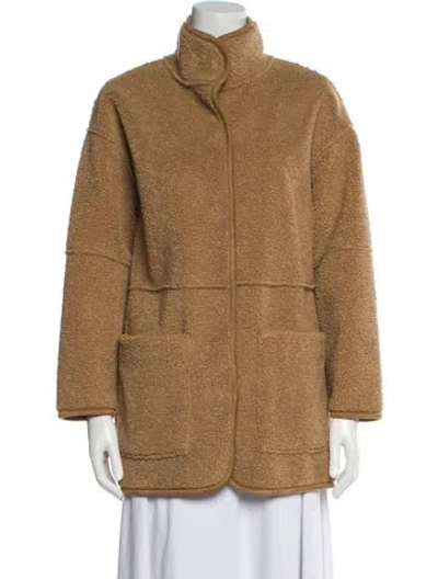 Pre-owned Vince Faux Fur Coat In Brown