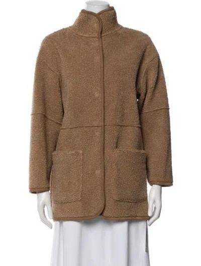 Pre-owned Vince Faux Fur Coat In Brown