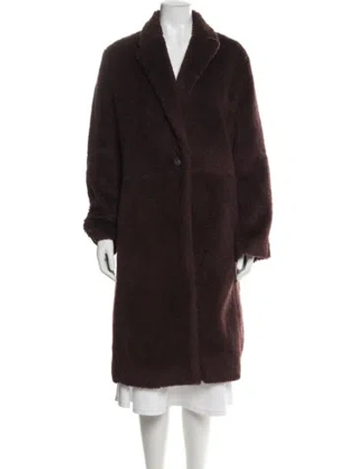 Pre-owned Vince Faux Fur Coat In Brown