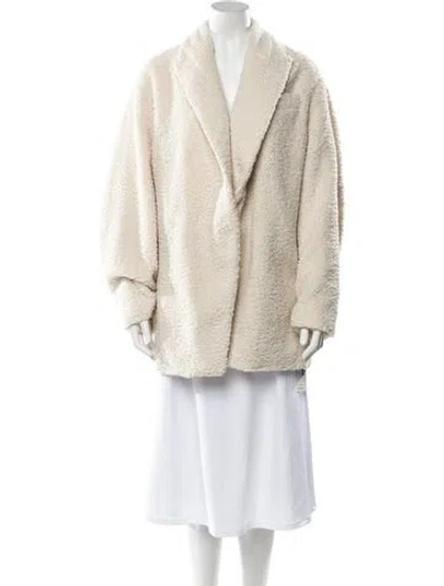 Pre-owned Vince Faux Fur Coat In Neutral