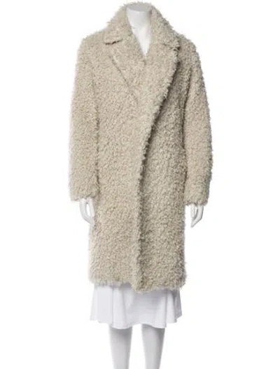 Pre-owned Vince Faux Fur Coat In Neutral