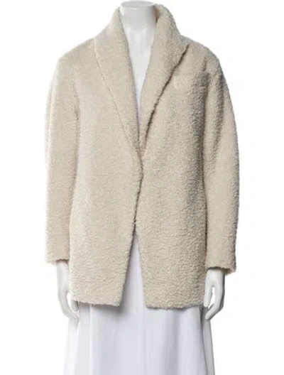 Pre-owned Vince Faux Fur Coat In Neutral