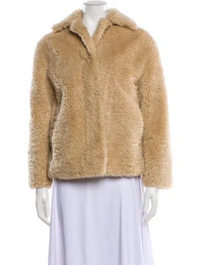 Pre-owned Vince Faux Fur Coat In Neutral