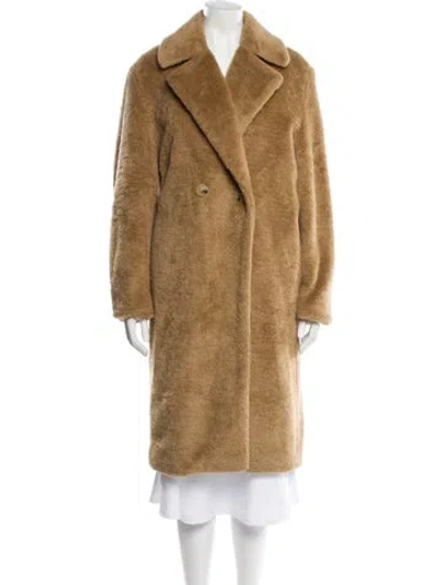 Pre-owned Vince Faux Fur Faux Fur Coat In Brown
